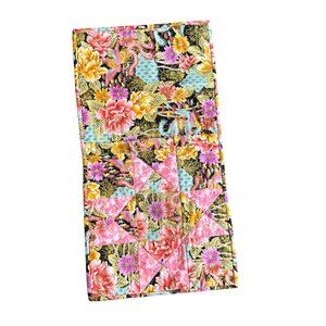 Patchwork Floral Quilted Foldover Case with Pocket